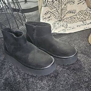 Black Platform Ankle Boots